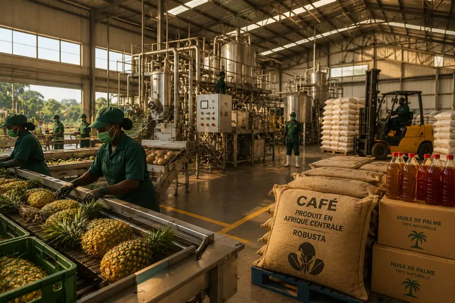 Étal de produits agro-industriels et alimentaires